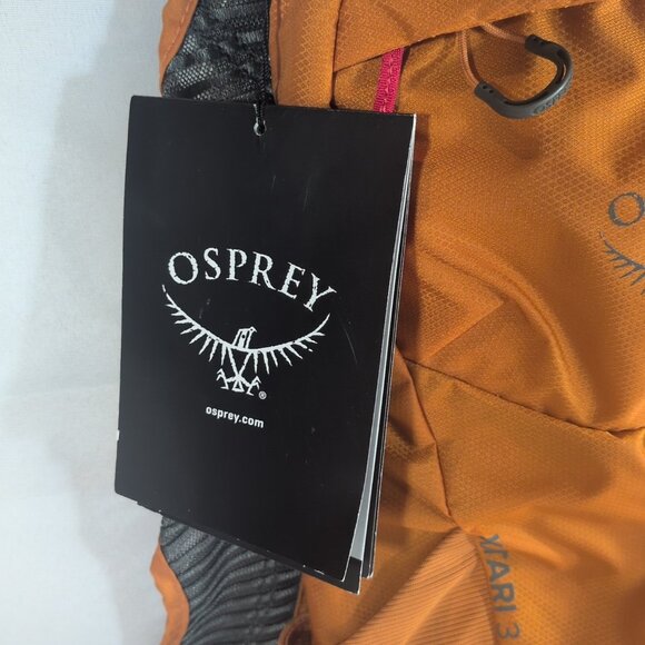 Osprey 3L Katari 3 NEW Grey Orange Sunset Hydration Pack 2.5L Bladder Backpack - Picture 3 of 16